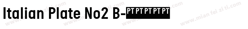 Italian Plate No2 B字体转换